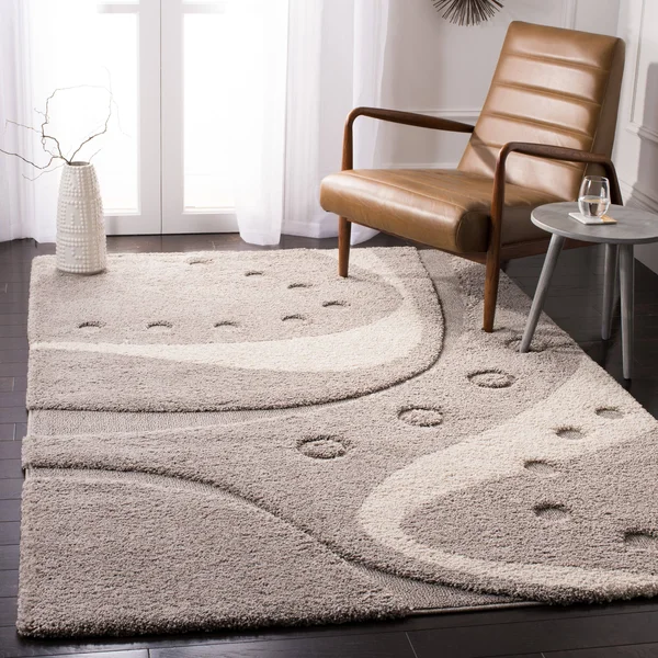 Safavieh 8& x 10& Shag Florida Shag 473 Dark Blue - Ivory Rug