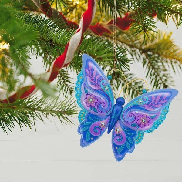 Hallmark Brilliant Butterflies Ornament, 4.3 x 4.4 x 0.6 inches