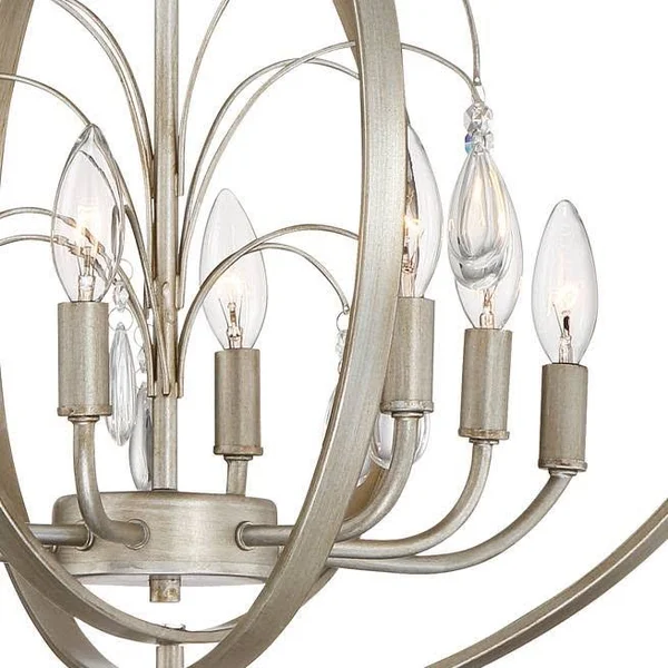 Possini Euro Tiller 31 1/2x22 Wide Satin Silver Pendant Light
