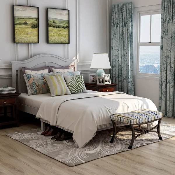 Furniture of America Camile Traditional Full-Size Platform Bed - Grey
