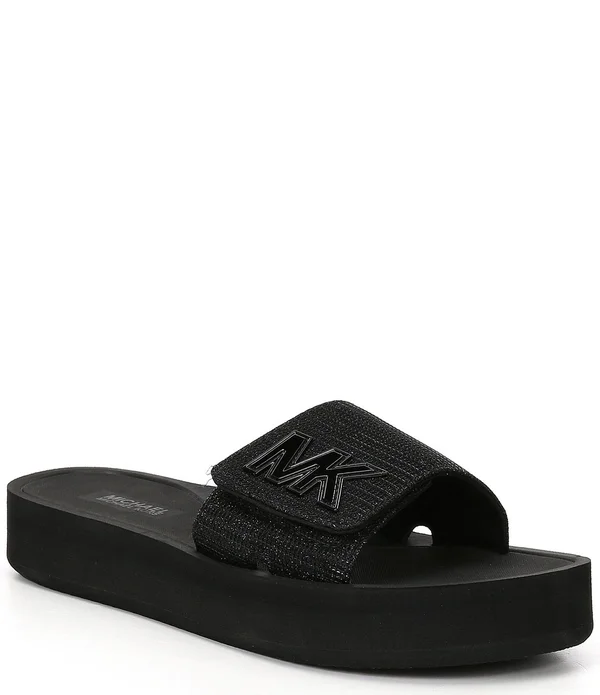 Michael Michael Kors MK Platform Slide Sandal - Black - 11 M