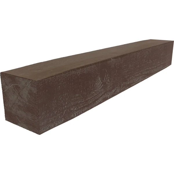 Ekena Millwork MANURS04X08X48AE 4x22H x 8x22D x 48x22W Rough Sawn Faux Wood Fireplace Mantel - Aged Pecan