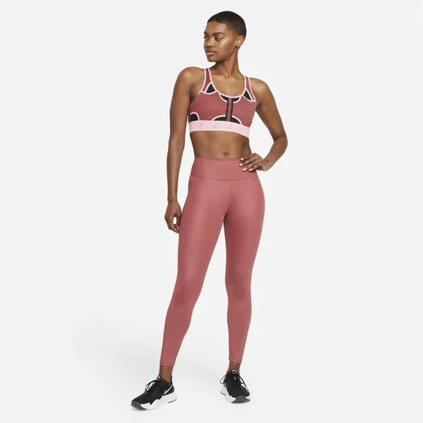 Nike One Women's Faux-Leather Mid-Rise 7/8 Leggings