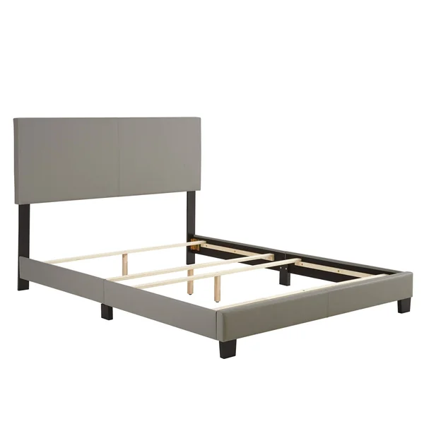 Boyd Sleep Montana Upholstered King Bed Frame Foundation and Headboard - Grey, Gray