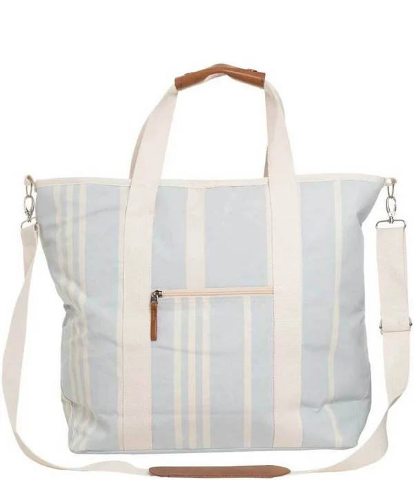 Business Pleasure Cooler Tote Bag - Navy Stripe