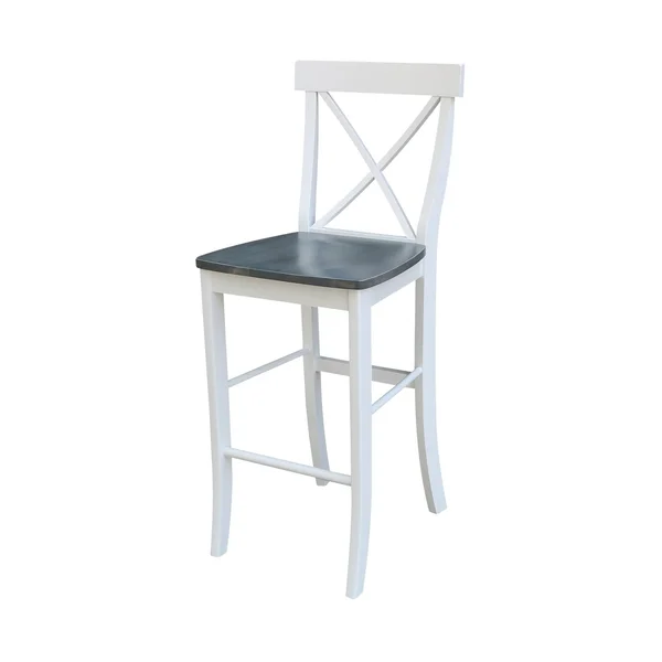 International Concepts 30x22 Round Pedestal Bar Height Table with 2 X-Back Bar Height Stools