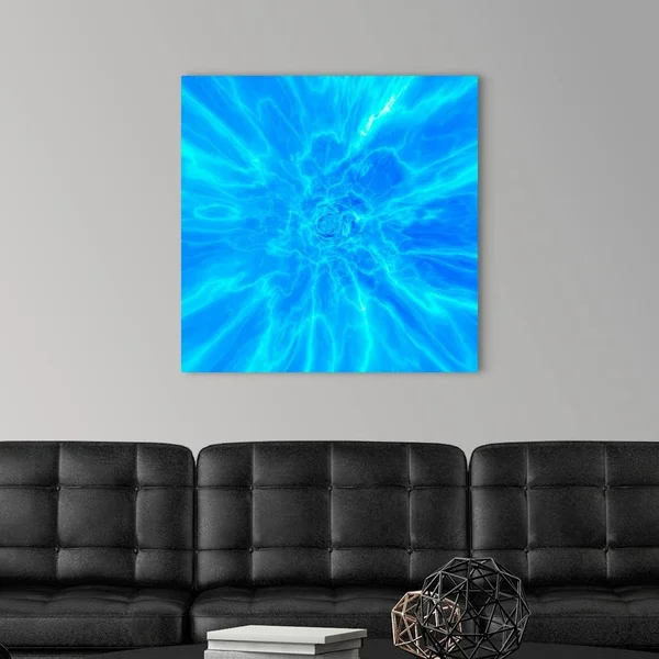 Blue Abstract Patterns - Artwork, Canvas Wall Art, 30x30, Great Big Canvas