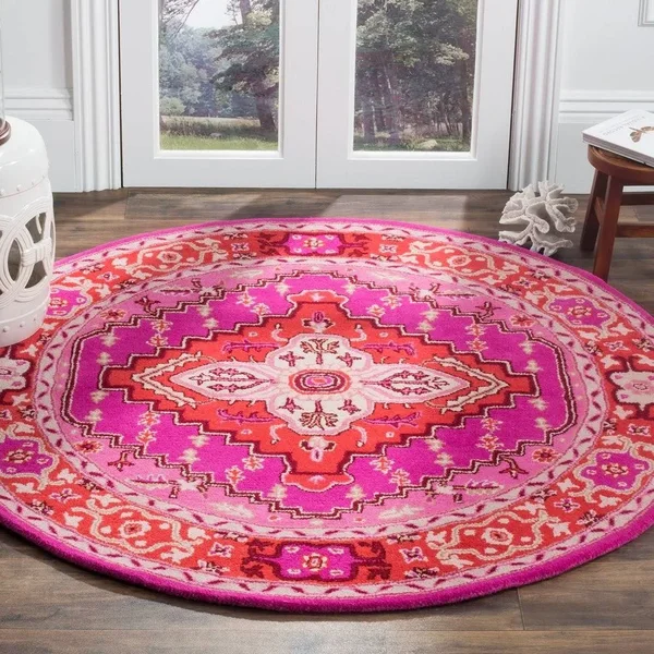 Safavieh 8& x 10& Bellagio BLG545A Red Pink Ivory Rug