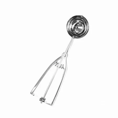 4 oz, Stainless Steel Disher- Ambidextrous 2 3/4 inch, 8 Scoop, Pack of 12, Silver