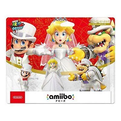 Nintendo Amiibo Triple Wedding Set Mario, Peach, Bowser Super Mario Series