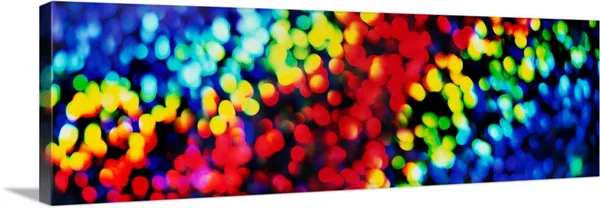 Close-up of Abstract Colorful Lights, Large Solid-Faced Canvas Wall Art Print, Great Big Canvas