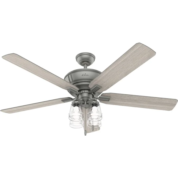 Hunter Grantham 60x22 Ceiling Fan w/LED Light - Matte Silver - 50945