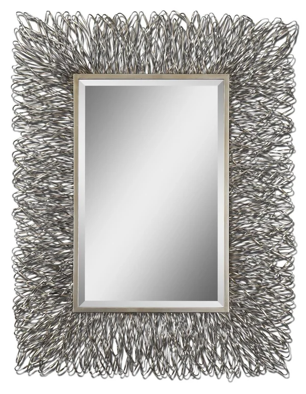 Uttermost Corbis Decorative Metal Mirror in Silver