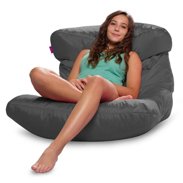 Posh Creations Laguna Bean Bag Chair, Charcoal Gray, Size: Laguna Lounger