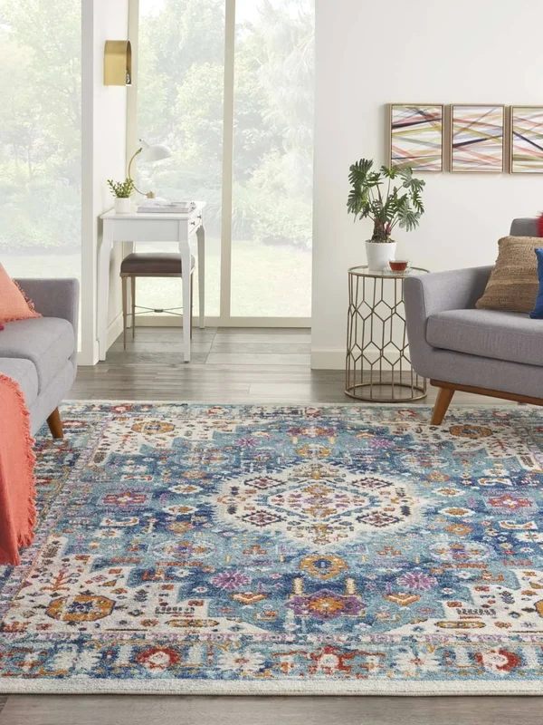 Nourison Passion Ivory/Multi Area Rug, 8& x 10&