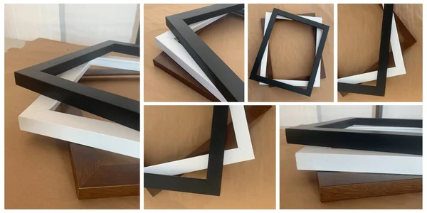 40x33 Picture Frames Brown Wood 40x33 Frame 40 x 33 Wooden Frames White