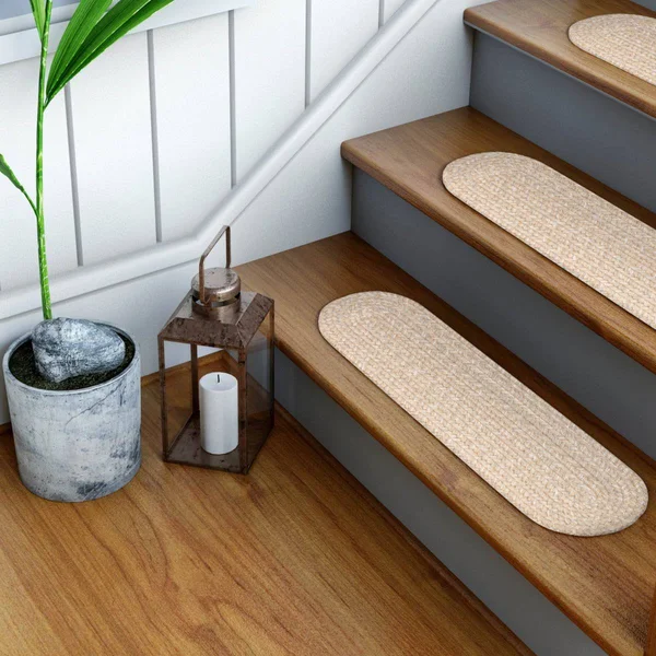Rhody Rug Solid Walnut Wool Stair Tread - Set of 13