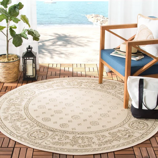 Safavieh Courtyard CY1356-3201 5&3x22 x 7&7x22 Natural - Terra Rug