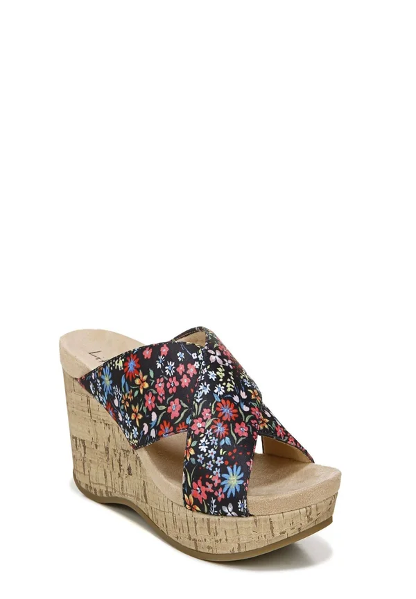 Women's LifeStride Donna Wedge Sandal - Black - Size 9