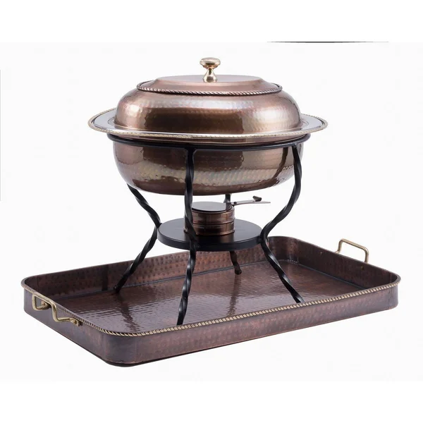 Old Dutch 6-Quart Oval Antique Copper Chafing Dish
