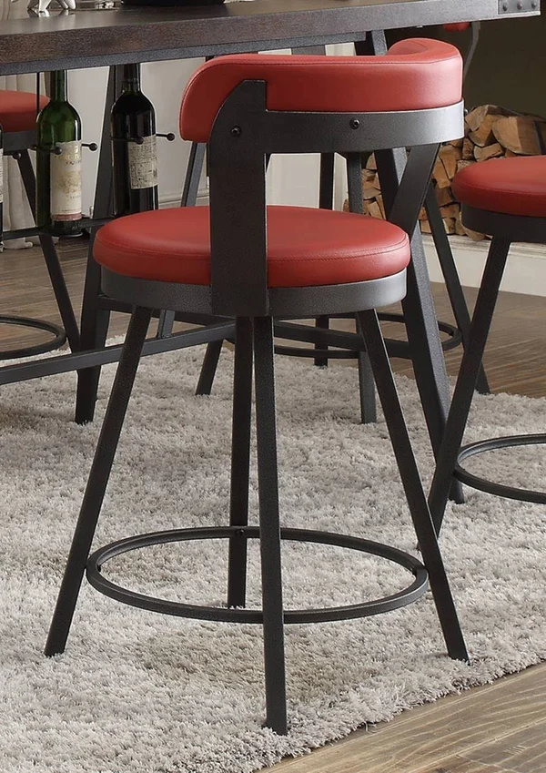 Homelegance Appert Red Pub Chair Set of 2