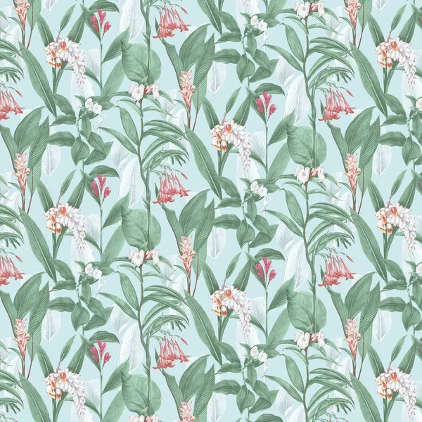 Graham & Brown Botanical Duck Egg Wallpaper