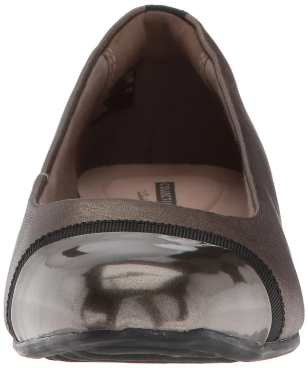 Women's Clarks Juliet Monte Slip-On - Size: 6, Pewter Leather