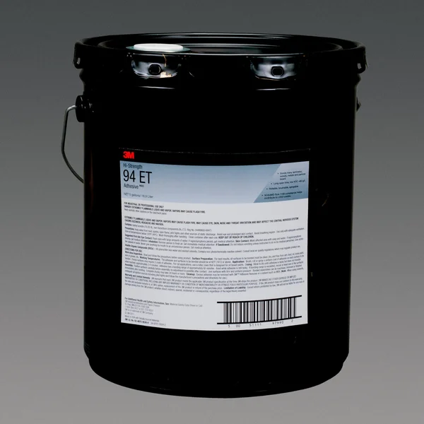 3M 94 et Hi-Strength Adhesive Red - 5 Gallon Pail, 1 per Case