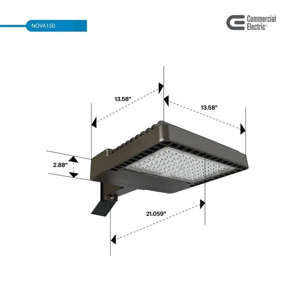 Commercial Electric 1200-Watt Equivalent, 18000 Lumens, Integrated LED Area Light and Flood Light, Dusk to Dawn Outdoor Light (2