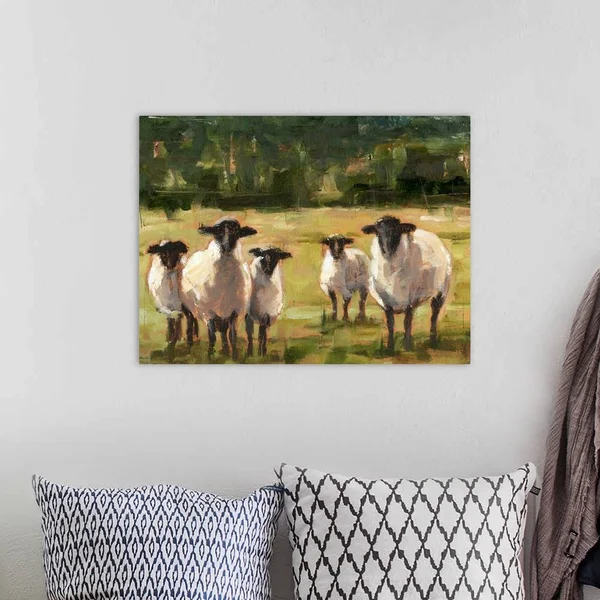 Sheep Family I - Canvas Wall Art, 24x18, Great Big Canvas