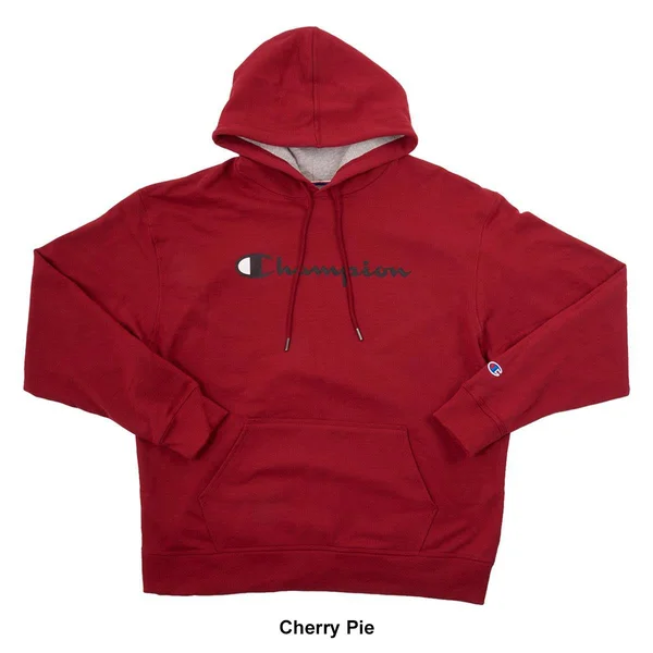 Men's Champion Graphic Powerblend Fleece Hoodie - Size: Medium, Blue