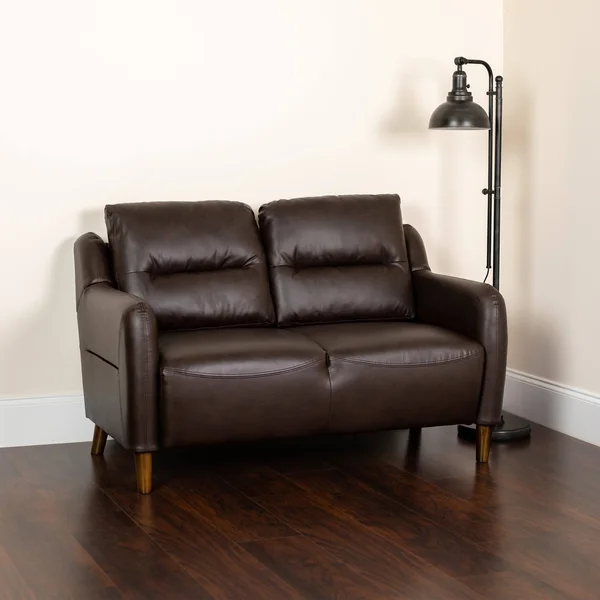 Lancaster Home LeatherSoft Loveseat - Size: Brown