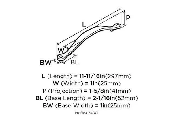 Amerock Bp54001g10 inspirations 8 in (203 mm) Center Appliance Pull - Satin Nickel