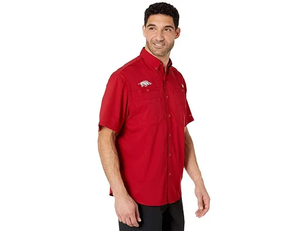 Men's Columbia Cardinal Arkansas Razorbacks PFG Tamiami Shirt, Size: Medium, Red