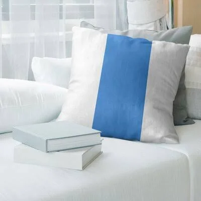 Tennessee Football Throw Pillow Cover East Urban Home Color: White/Blue - Size: 16x22 x 16