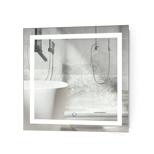 Vanity Bathroom LED Lighted Mirror with Dimmer & Defogger 24x22 x 24