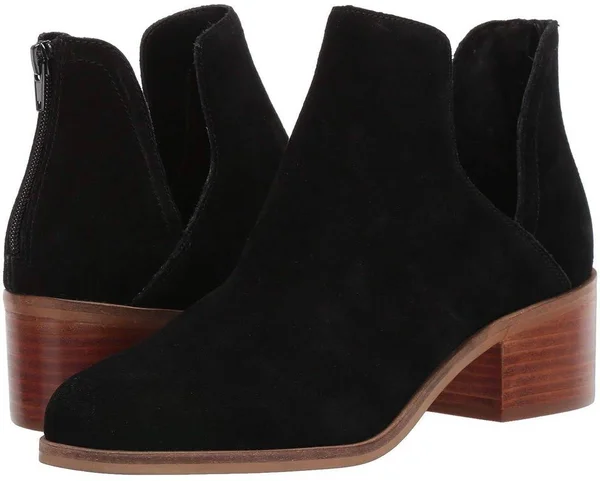 Steve Madden Lancaster Bootie Black Suede - Women's, Size: 6.5