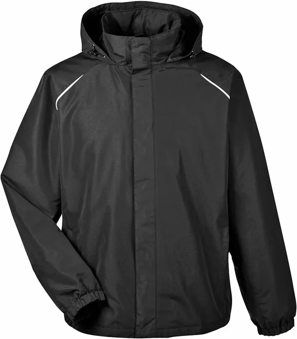 Core 365 88224 Men's Profile Fleece-Lined All-Season Jacket Black-4XL