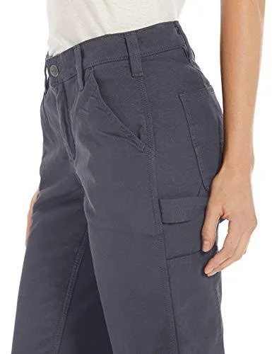 Carhartt Women's Original Fit Fleece Lined Crawford Pant (12 Tall Coal)