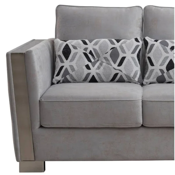 Cosmos Furniture Kingston Modern Loveseat - Gray, 3036GYKIN