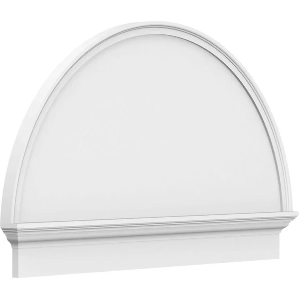 Ekena Millwork PEDPC060X370HRO00 60x22W x 36-3/4x22H x 2-3/4x22P Half Round Smooth Architectural Grade PVC Combination Pediment