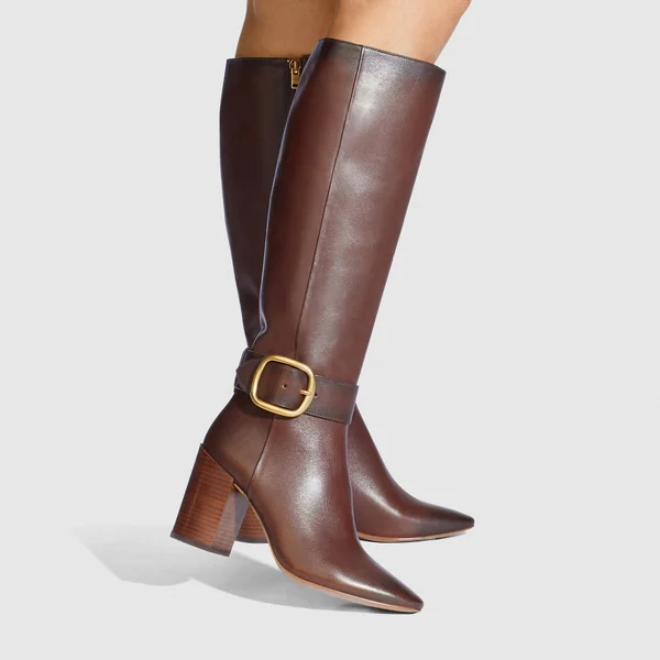 Coach - Evelyn Buckle Boots, Walnut - 7