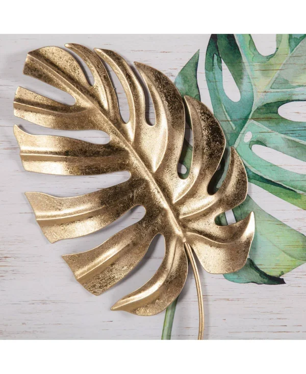 Luxen Home Set of 2 Leaf Wall Plaque