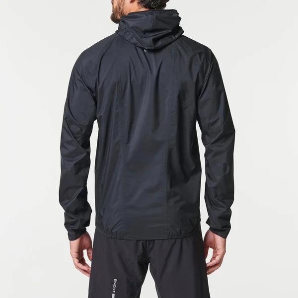 Evadict Men's Trail Running Waterproof Jacket in Black - Size Small