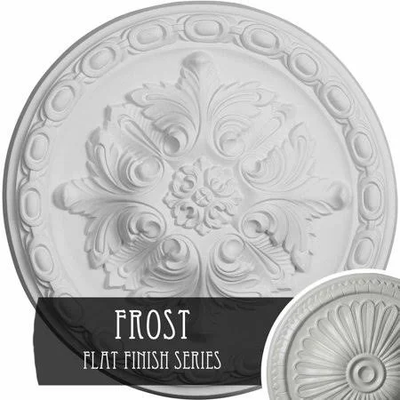 12 1/8x22OD x 3 1/2x22ID x 1x22P Palmetto Ceiling Medallion (Fits Canopies Up to 4 7/8x22), Hand-Painted Firebrick