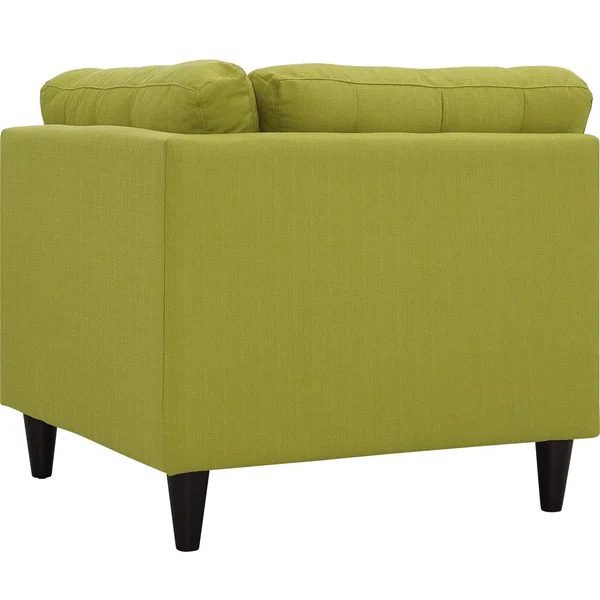 Modway Empress Upholstered Fabric Corner Sofa - Wheatgrass