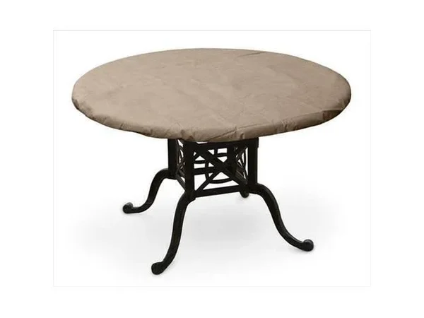 Koverroos 37600 Koverroos III 56 in. Round Table Top Cover Taupe - 60 Dia in.