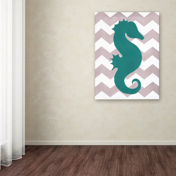 Trademark Fine Art Ali15735-C1419Gg Artpoptart 'Seahorse' Canvas Art, 1