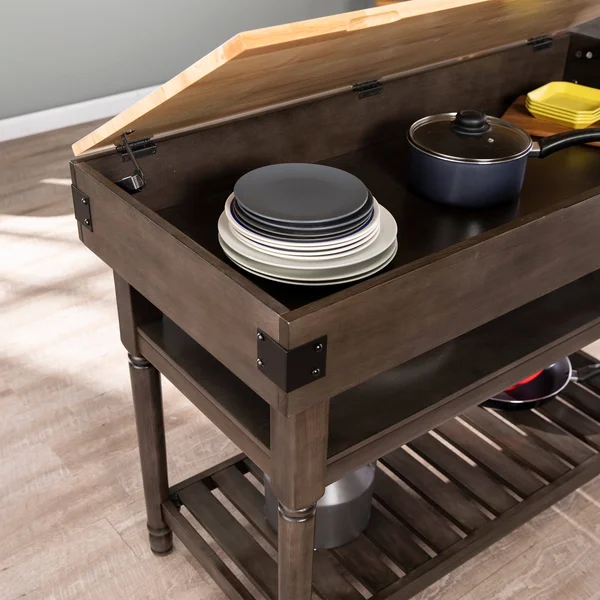 Copper Grove Woodson Transitional Gray Storage Kitchen Island 30143582