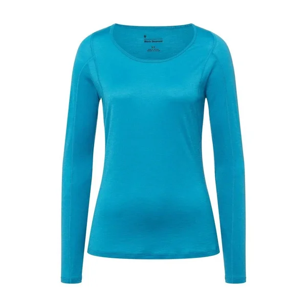 Black Diamond Women's Rhythm LS Tee - Medium - Fjord Blue